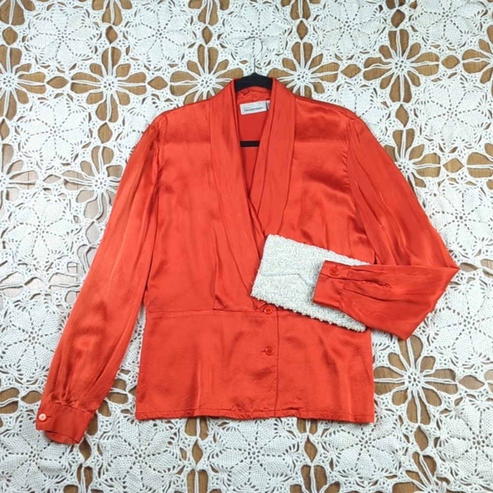 100% Silk Vintage Dana Buchman Blouse
